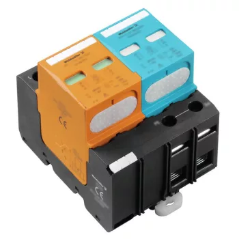   Weidmüller 1351750000 VPU I 1+1 LCF 280V/25KA Túlfeszültség-levezető, Kisfeszültség, telekommunikációs érintkező nélkül, Szivárgási áram mentes, Single-phase, IT, N-nel, IT, N nélkül, TN