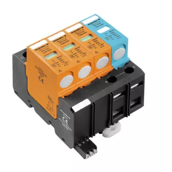   Weidmüller 1352670000 VPU II 3+1 R 280V/40KA Túlfeszültség-levezető, Kisfeszültség, telekommunikációs érintkezővel, TN-C-S, TN-S, TT, IT, N-nel, IT, N nélkül