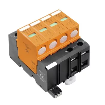   Weidmüller 1352780000 VPU II 4 R LCF 280V/40KA Túlfeszültség-levezető, Kisfeszültség, telekommunikációs érintkezővel, TN-C-S, TN-S