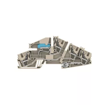   Weidmüller 1411320000 PDL 6 S/NT/L/PE Emeletes installációs sorkapocs, PUSH IN, 6 mm2;, 400 V, 39 A, Sötétbézs