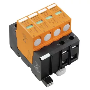   Weidmüller 1438000000 VPU I 4 R 400V/12,5KA Túlfeszültség-levezető, Kisfeszültség, telekommunikációs érintkezővel, TN-C-S, TN-S