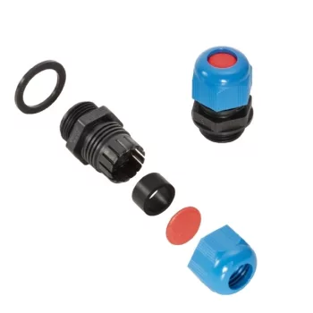   Weidmüller 1461050000 VG M20 EXI BL VG Exi 4J (Ex plastic cable gland 4J Exi), Tömszelence, M 20, 10 mm, OD min. 6 - OD max. 12 mm, IP54, IP66, IP67, IP68 - 5 bar (30 min.), Poliamid 6