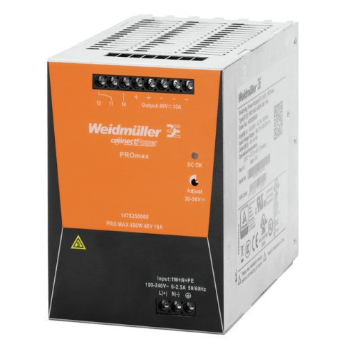 Weidmüller 1478190000 PRO MAX3 480W 24V 20A Áramellátás, tápegység, 24 V