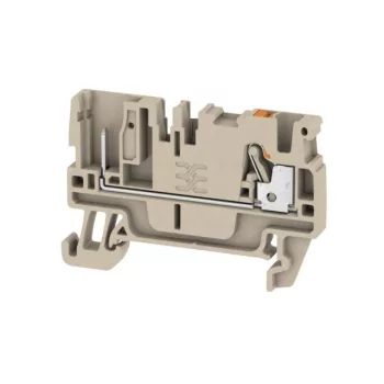   Weidmüller 1513970000 APGTB 2.5 FT 2C/1 Átvezető sorkapocs, PUSH IN, 2.5 mm2;, 800 V, 24 A, Sötétbézs