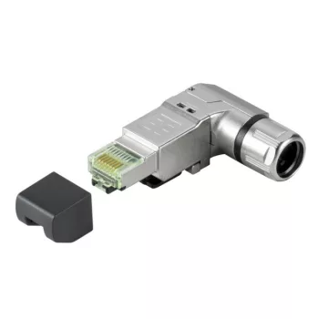   Weidmüller 1518090000 Communication component(IE) RJ45 csatlakozódugó, szerszám nélkül szerelhető, 90°, 4x90°, Cat.6<sub>A</sub> / E osztály<sub>A</sub> (ISO/IEC 11801 2010), EIA/TIA T568 B