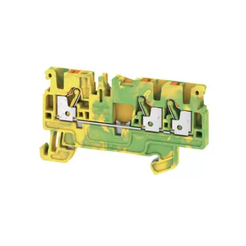   Weidmüller 1521670000 A3C 2.5 PE Földelő sorkapcsok, PUSH IN, 2.5 mm2;, zöld / sárga