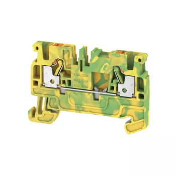   Weidmüller 1521680000 A2C 2.5 PE Földelő sorkapcsok, PUSH IN, 2.5 mm2;, zöld / sárga