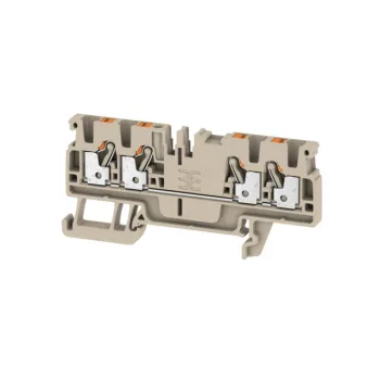  Weidmüller 1521690000 A4C 2.5 Átvezető sorkapocs, PUSH IN, 2.5 mm2;, 800 V, 24 A, Sötétbézs