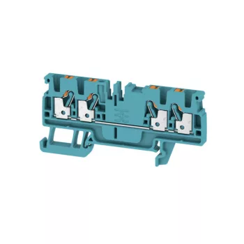   Weidmüller 1521700000 A4C 2.5 BL Átvezető sorkapocs, PUSH IN, 2.5 mm2;, 800 V, 24 A, Kék