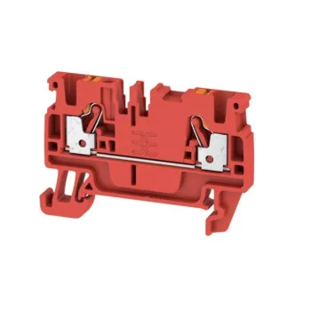   Weidmüller 1521900000 A2C 2.5 RD Átvezető sorkapocs, PUSH IN, 2.5 mm2;, 800 V, 24 A, Piros