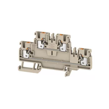   Weidmüller 1547610000 A2T 2.5 Átvezető sorkapocs, PUSH IN, 2.5 mm2;, 800 V, 24 A, Sötétbézs