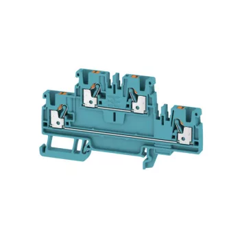   Weidmüller 1547620000 A2T 2.5 BL Átvezető sorkapocs, PUSH IN, 2.5 mm2;, 800 V, 24 A, Kék