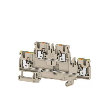   Weidmüller 1547640000 A2T 2.5 FT-PE Átvezető sorkapocs, PUSH IN, 2.5 mm2;, 800 V, 24 A, Sötétbézs