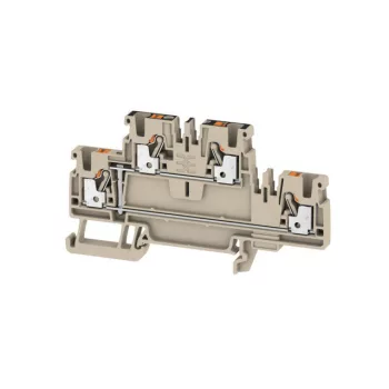   Weidmüller 1547650000 A2T 2.5 VL Átvezető sorkapocs, PUSH IN, 2.5 mm2;, 800 V, 24 A, Sötétbézs