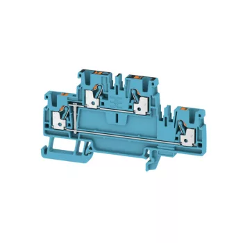   Weidmüller 1547660000 A2T 2.5 VL BL Átvezető sorkapocs, PUSH IN, 2.5 mm2;, 800 V, 24 A, Kék