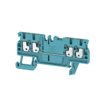   Weidmüller 1552700000 A4C 1.5 BL Átvezető sorkapocs, PUSH IN, 1.5 mm2;, 500 V, 17.5 A, Kék