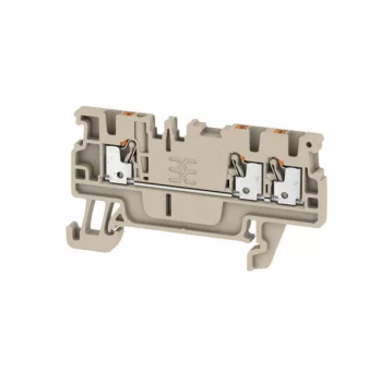  Weidmüller 1552740000 A3C 1.5 Átvezető sorkapocs, PUSH IN, 1.5 mm2;, 500 V, 17.5 A, Sötétbézs