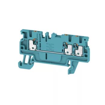  Weidmüller 1552770000 A3C 1.5 BL Átvezető sorkapocs, PUSH IN, 1.5 mm2;, 500 V, 17.5 A, Kék