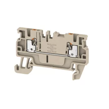   Weidmüller 1552790000 A2C 1.5 Átvezető sorkapocs, PUSH IN, 1.5 mm2;, 500 V, 17.5 A, Sötétbézs