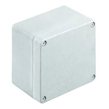   Weidmüller 1565270000 KLIPPON K41 Klippon K (aluminium empty enclosure), Üres ház, Alumínium ház, Magasság: 120 mm, Szélesség: 122 mm, Mélység: 81 mm, Anyag: Alumínium AlSi12, kezeletlen, Ezüst