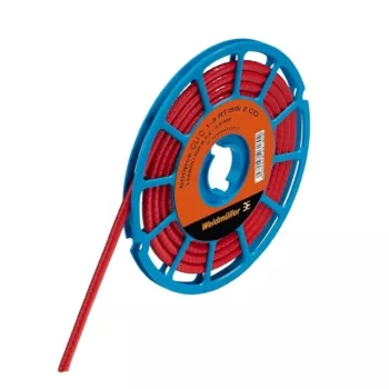   Weidmüller 1568251686 CLI C 1-3 RT NE CD CableLine, Vezeték és kábeljelölők, 2.5 - 5 mm, 3 x 4.2 mm, Piros
