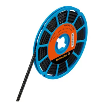   Weidmüller 1568251694 CLI C 1-3 SW NE CD CableLine, Vezeték és kábeljelölők, 2.5 - 5 mm, 3 x 4.2 mm, Fekete