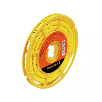  Weidmüller 1568261683 CLI C 2-4 GE/SW W CD CableLine, Vezeték és kábeljelölők, 4 - 10 mm, 4 x 7 mm, Sárga
