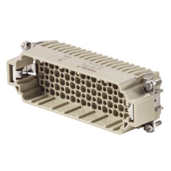   Weidmüller 1651210000 HDC HDD 108 MC Nehézcsatlakozó betét papa , Dugó, 250 V, 10 A, Pólusszám: 108, Krimpelhető csatlakozás, Méret: 8