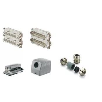   Weidmüller 1712550000 HDC-KIT-HE 48.150 Nehézcsatlakozó készlet HDC-készletek-Nagy igénybevételre tervezett csatlakozók, Készlet, HE, Méret: 12, Pólusok: 48, Csavaros csatlakozás, 500 V, 16 A, alumínium présöntvény, PG