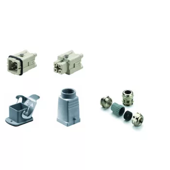   Weidmüller 1712560000 HDC-KIT-HA 03.300 Nehézcsatlakozó készlet HDC-készletek-Nagy igénybevételre tervezett csatlakozók, Készlet, HA, Méret: 1, Pólusok: 3, Csavaros csatlakozás, 400 V, 16 A, PG 11