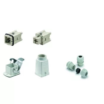   Weidmüller 1712570000 HDC-KIT-HA 03.301 Nehézcsatlakozó készlet HDC-készletek-Nagy igénybevételre tervezett csatlakozók, Készlet, HA, Méret: 1, Pólusok: 3, Csavaros csatlakozás, 400 V, 16 A, PG 11