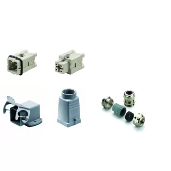   Weidmüller 1712580000 HDC-KIT-HA 03.302 Nehézcsatlakozó készlet HDC-készletek-Nagy igénybevételre tervezett csatlakozók, Készlet, HA, Méret: 1, Pólusok: 3, Csavaros csatlakozás, 400 V, 16 A, PG 11