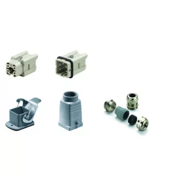   Weidmüller 1712590000 HDC-KIT-HA 04.400 Nehézcsatlakozó készlet HDC-készletek-Nagy igénybevételre tervezett csatlakozók, Készlet, HA, Méret: 1, Pólusok: 4, Csavaros csatlakozás, 400 V, 16 A, PG 11