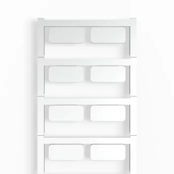   Weidmüller 1713700000 SM 27/12,5 NEUTRAL SI Kapcsoló jelölő lap SwitchMark, Készülékjelölők, 12.5 x 27 mm, Tartó SwitchMark, Ezüst