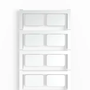   Weidmüller 1713740000 SM 27/18 NEUTRAL SI Kapcsoló jelölő lap SwitchMark, Készülékjelölők, 18 x 27 mm, Tartó SwitchMark, Ezüst
