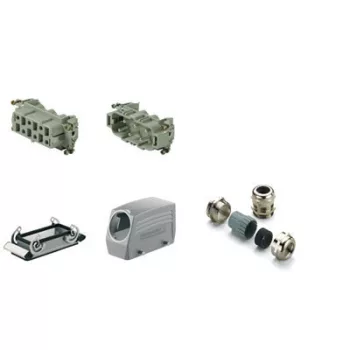   Weidmüller 1724000000 HDC-KIT-HSB 06.500 Nehézcsatlakozó készlet HDC-készletek-Nagy igénybevételre tervezett csatlakozók, Készlet, HSB, Méret: 6, Pólusok: 6, Csavaros csatlakozás, 400 V, 35 A, PG 21