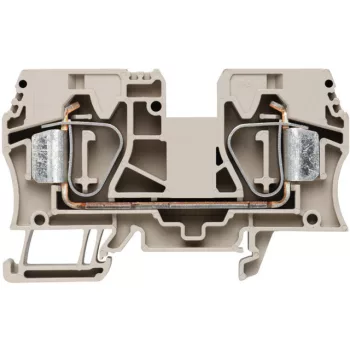   Weidmüller 1745230000 ZDU 16 Átvezető sorkapocs, Húzókengyeles csatlakozás, 16 mm2;, 1000V AC / 1000V DC, 76 A, Sötétbézs