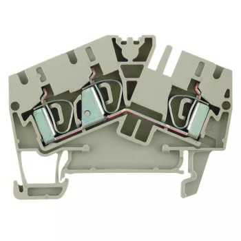   Weidmüller 1770360000 ZDU 4-2/3AN Átvezető sorkapocs, Húzókengyeles csatlakozás, 4 mm2;, 1000V AC / 1500V DC, 32 A, Sötétbézs