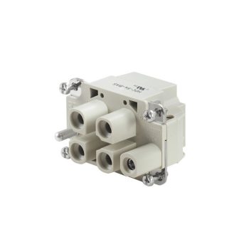   Weidmüller 1789980000 HDC S4 BAS HDC-betét, Hüvely, 1000 V, 40 A, Pólusszám: 4, Axiális csavaros csatlakozás, Méret: 3