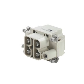   Weidmüller 1789990000 HDC S4 SAS HDC-betét, Dugó, 1000 V, 40 A, Pólusszám: 4, Axiális csavaros csatlakozás, Méret: 3