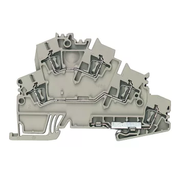   Weidmüller 1805940000 ZDKPE 2.5-2 Átvezető sorkapocs, Kétemeletes sorkapocs, Húzórugós csatlakozás, 2.5 mm2;, 800 V, 24 A, Sötétbézs ( WEIDMÜLLER 1805940000 )