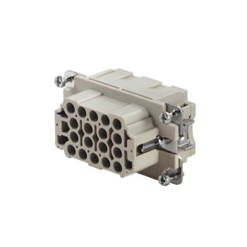   Weidmüller 1826820000 HDC HEE 18 BCM HDC betét HDC-betét, Hüvely, 500 V, 16 A, Pólusszám: 18, Krimpelhető csatlakozás, Méret: 4