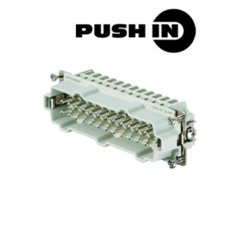   Weidmüller 1873590000 HDC HE 24 MP HDC-betét, Dugó, 500 V, 16 A, Pólusszám: 24, PUSH IN, Méret: 8