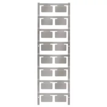   Weidmüller 1876760000 CC 15/27 MC NEUTRAL SI ClipCard, Készülékjelölők, 15 x 27 mm, CC-H 15/27 tartó, Ezüst