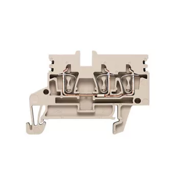   Weidmüller 1933720000 ZDU 2.5N/3AN Átvezető sorkapocs, Húzórugós csatlakozás, 2.5 mm2;, 800 V, 24 A, Sötétbézs ( WEIDMÜLLER 1933720000 )