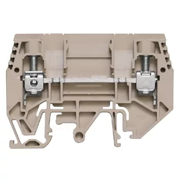  Weidmüller 1934830000 WTD 6/1 EN Átvezető sorkapocs, Csavaros csatlakozás, 6 mm2;, 630 V, 41 A, nélkül, Sötétbézs