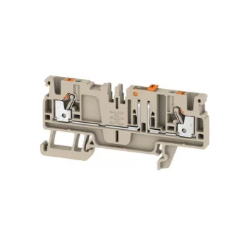   Weidmüller 1989800000 ADT 2.5 2C Mérő-bontó sorkapocs, PUSH IN, 2.5 mm2;, 500 V, 20 A, Sötétbézs