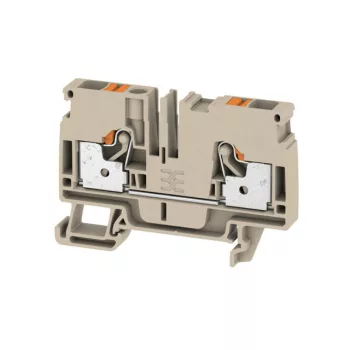   Weidmüller 1992110000 A2C 6 Átvezető sorkapocs, PUSH IN, 6 mm2;, 1000V AC / 1500V DC, 41 A, Sötétbézs