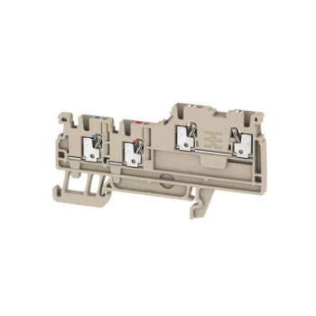   Weidmüller 1992260000 AIO21 1.5 SI Érzékelő-, beavatkozó sorkapocs, PUSH IN, 1.5 mm2;, 250 V, 13.5 A, Sötétbézs