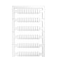 Weidmüller 2003770000 Labelling f. terminal block WS, Sorkapocs jelölő, 10 x 5 mm, Osztás, mm (P): 5.00 Weidmueller, Allen-Bradley, Fehér